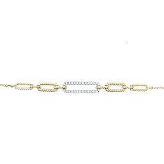 Diamond Paperclip Link Bracelet