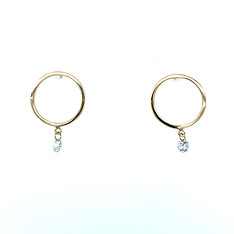 Dashing DIamond Hoop Earrings