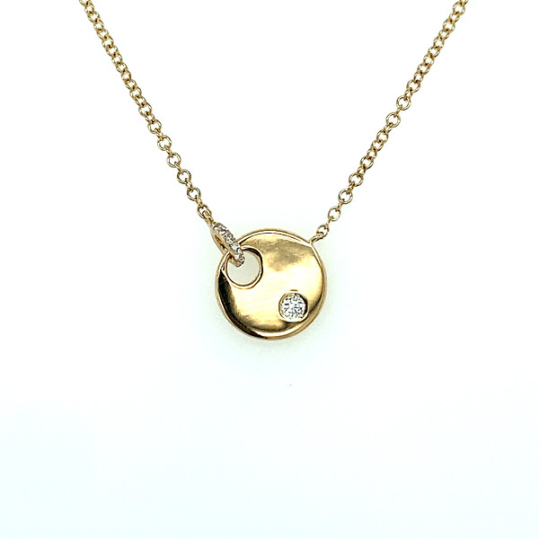 Diamond Disc Necklace