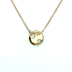 Diamond Disc Necklace