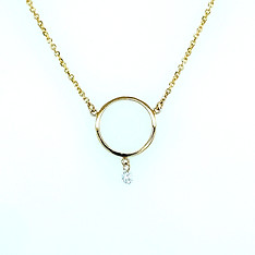 Dashing Diamond Hoop Necklace