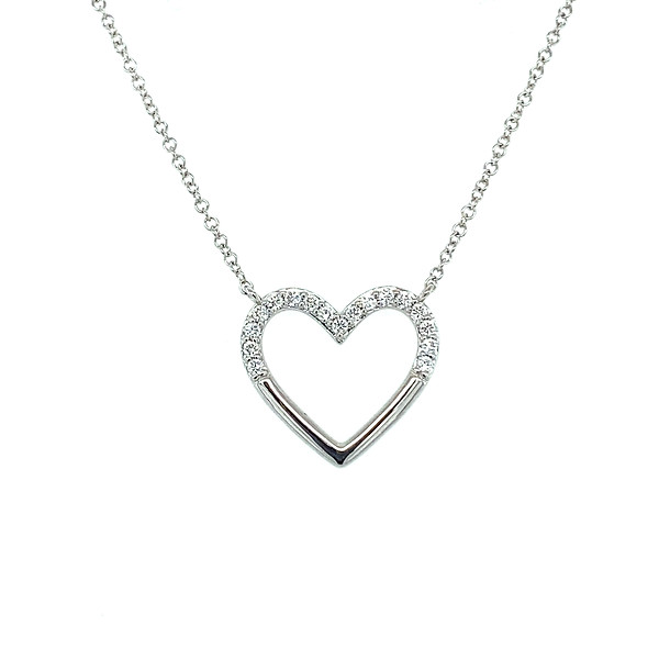 Rahl Jewelers - Open Heart Diamond Necklace