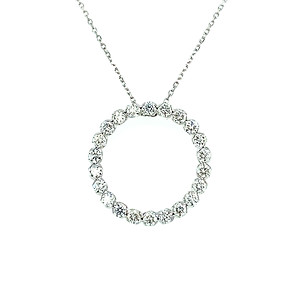 Open Circle Diamond Necklace