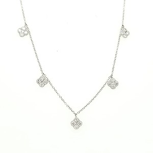 Cluster Diamond Station Necklace