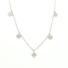 Cluster Diamond Station Necklace