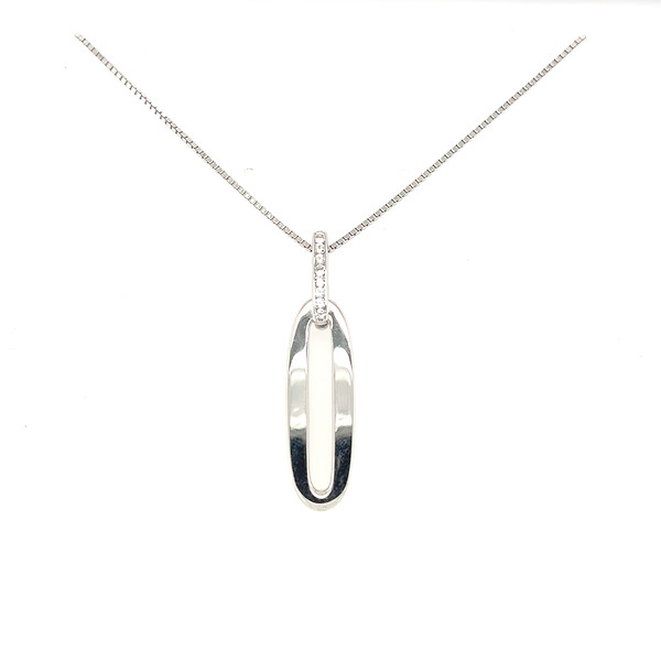 Sterling Silver Oval Pendant