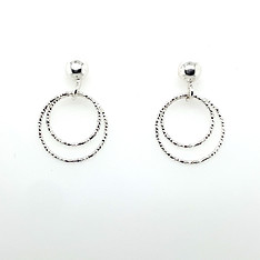 Sterling SIlver Double Circle Earrings