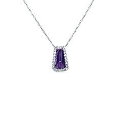 Amethyst and Diamond Necklace