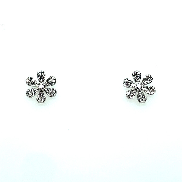 Diamond Flower Earrings