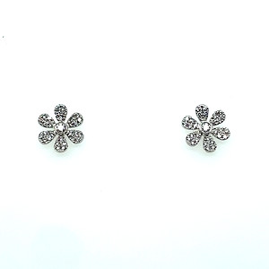 Diamond Flower Earrings