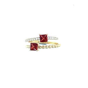 Garnet and Diamond Ring