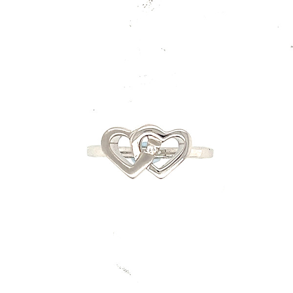 Sterling Silver Double Heart Ring