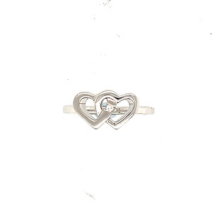 Sterling Silver Double Heart Ring