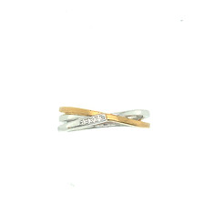 Two-Tone Multi Row Ring