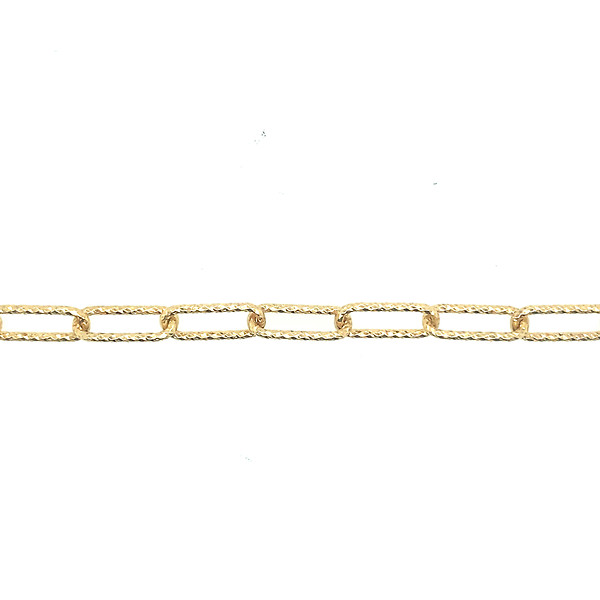 Sterling Silver Yellow Plated Paperclip Bracelet