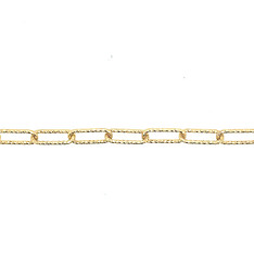 Sterling Silver Yellow Plated Paperclip Bracelet