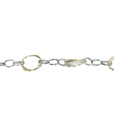 Sterling Silver Two-Tone Oval Link Bracelet