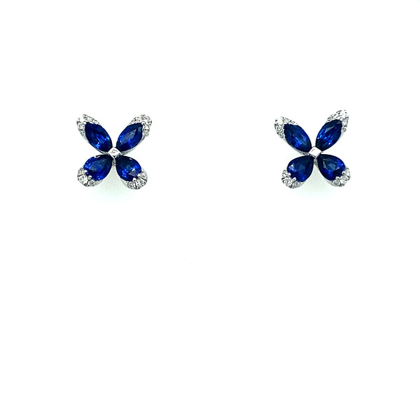 "Butterfly" Shaped Sapphire Studs