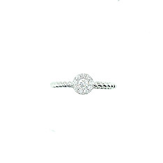 White Gold Diamond Cluster Ring