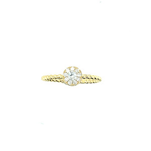 Yellow Gold Cluster Diamond Ring