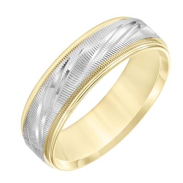 Two- Tone Carved Pattern Band