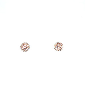 Morganite and Diamond Halo Suds