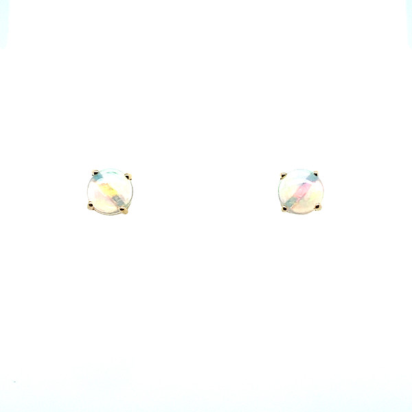 Round Opal Studs