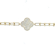 Diamond Clover Bracelet