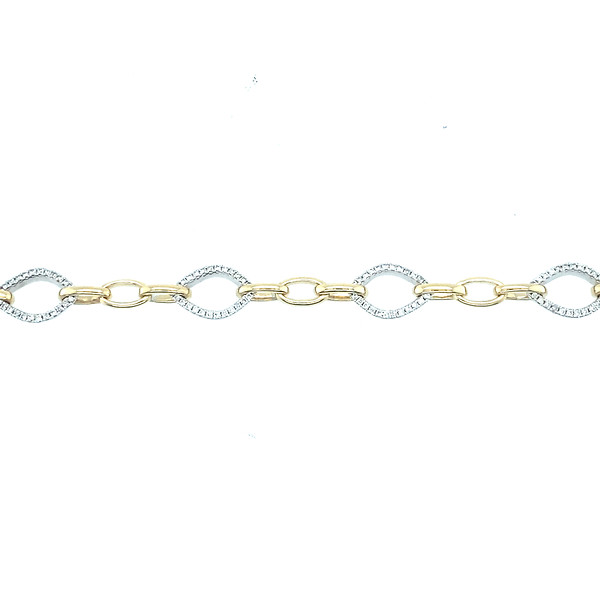 Two-Tone Open Link Bracelet