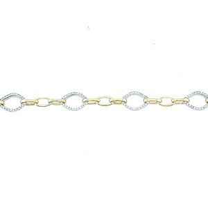 Two-Tone Open Link Bracelet