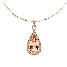 Morganite & Diamond Pendant