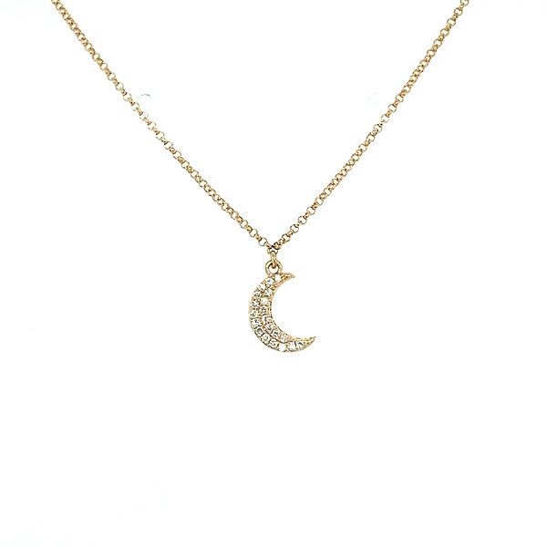 Diamond Moon Necklace