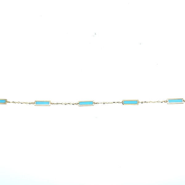 Turquoise Bar Station Bracelet