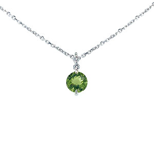 Peridot and Diamond Pendant