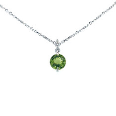 Peridot and Diamond Pendant