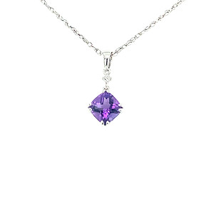 Amethyst and Diamond Pendant