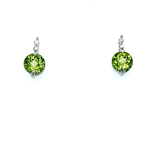 Peridot and Diamond Earrings