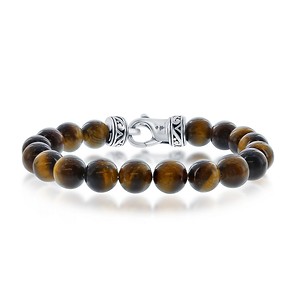 Tiger Eye Stainless Steel Bracelet