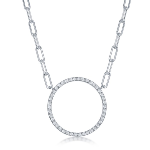 Sterling SIlver Open Circle Necklace