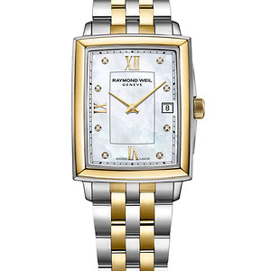 Raymond Weil Ladies Rectangular Two-Tone Quartz Watch