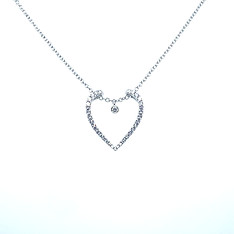 Diamond Open Heart Necklace