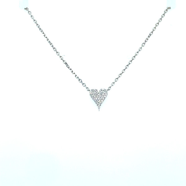 Pave' Heart Diamond Necklace