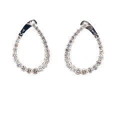 Diamond Open Swirl Earrings