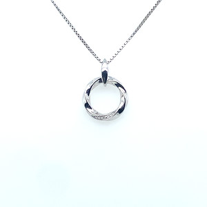 Sterling Silver Twisted Circle Pendant