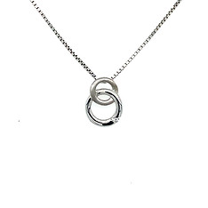 Sterling Silver Double Hoop Pendant