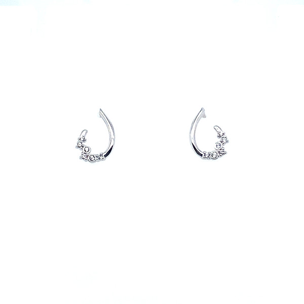 Sterling Silver Open Pear Shape Earrings