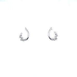 Sterling Silver Open Pear Shape Earrings