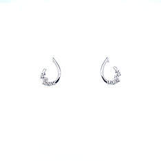 Sterling Silver Open Pear Shape Earrings