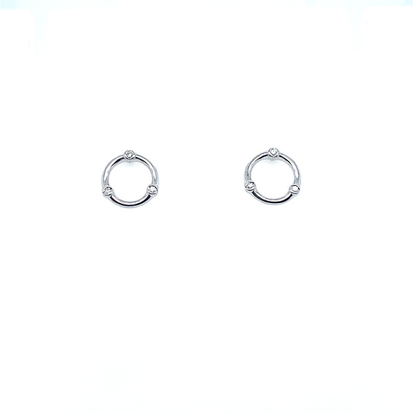 Sterling Silver Open Circle Earrings