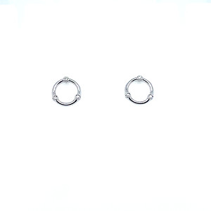 Sterling Silver Open Circle Earrings